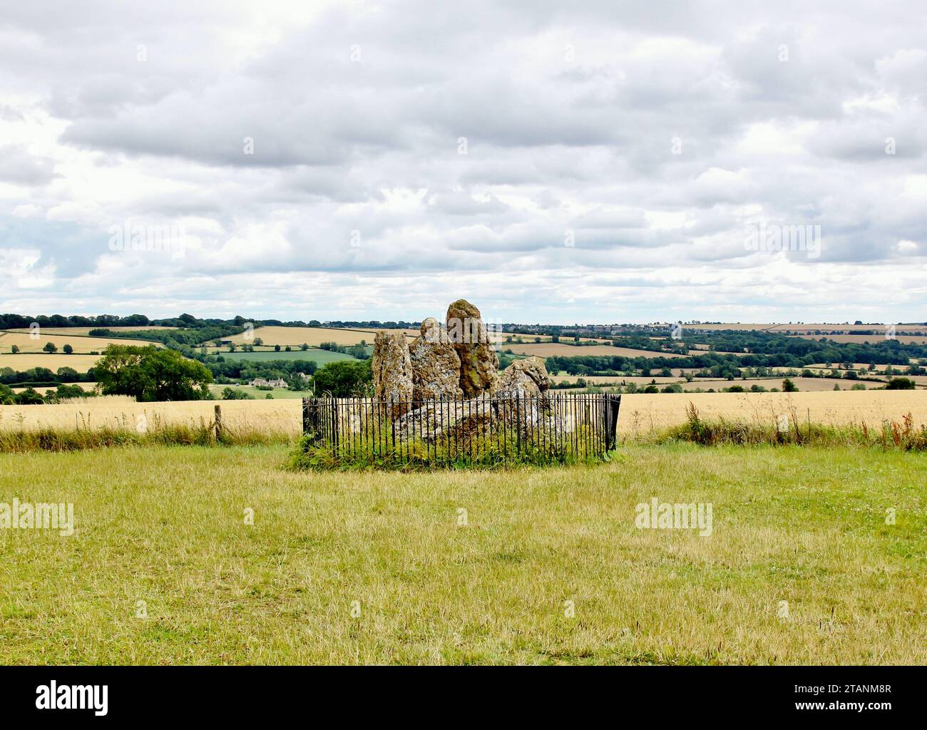 Die Rollright Stones, megalithische Steindenkmäler an der Grenze zwischen Oxfordshire und Warwickshire. Stockfoto