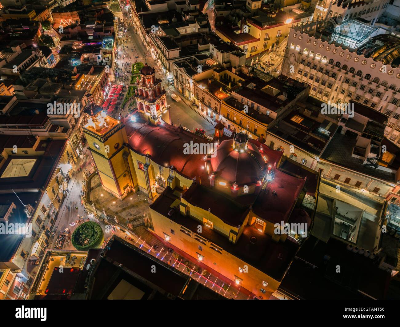 Guanajuato ist eine Gemeinde in Zentralmexiko und Hauptstadt des gleichnamigen Bundesstaates. Sie gehört zur Makroregion des Bajio. Stockfoto