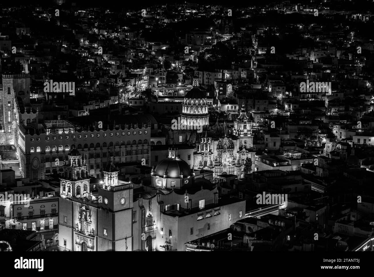 Guanajuato ist eine Gemeinde in Zentralmexiko und Hauptstadt des gleichnamigen Bundesstaates. Sie gehört zur Makroregion des Bajio. Stockfoto