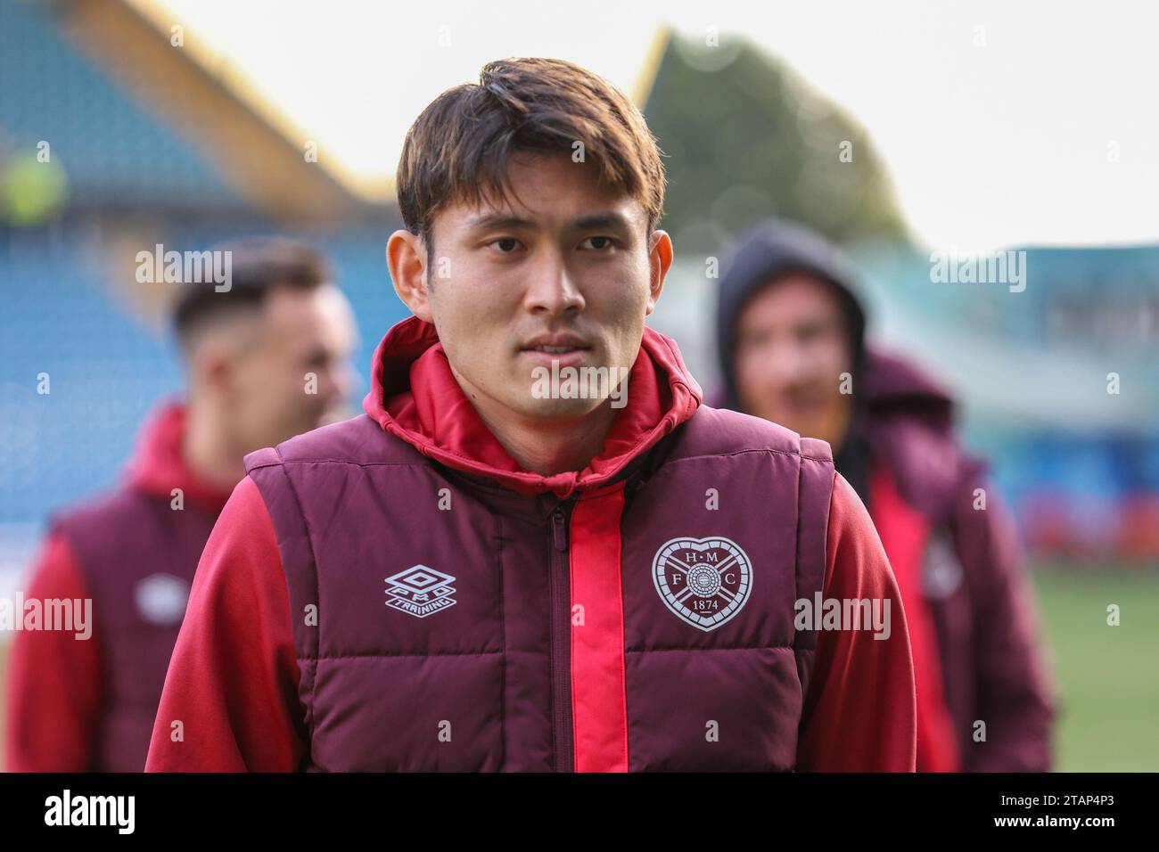 Rugby Park. Kilmarnock, Großbritannien. Dezember 2023. Während des Cinch Scottish Premiership Matches zwischen Kilmarnock und Hearts Hearts' Kyosuke Tagawa kommt (Foto: Alamy Live News/David Mollison) Credit: David Mollison/Alamy Live News Stockfoto