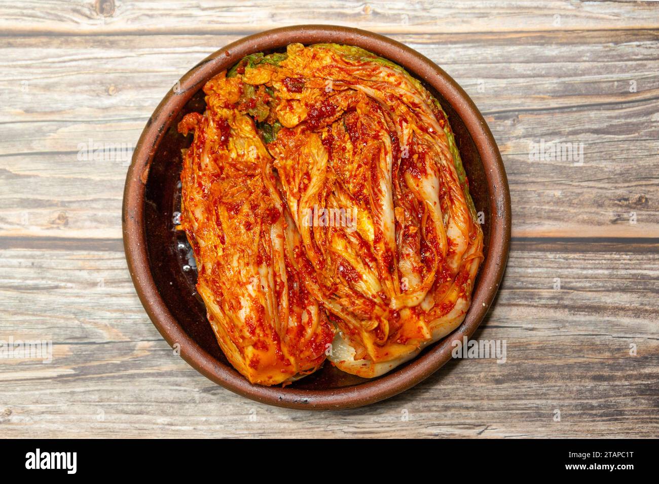 Traditionelles koreanisches Essen Kimchi mit eingelegtem Kohl Stockfoto