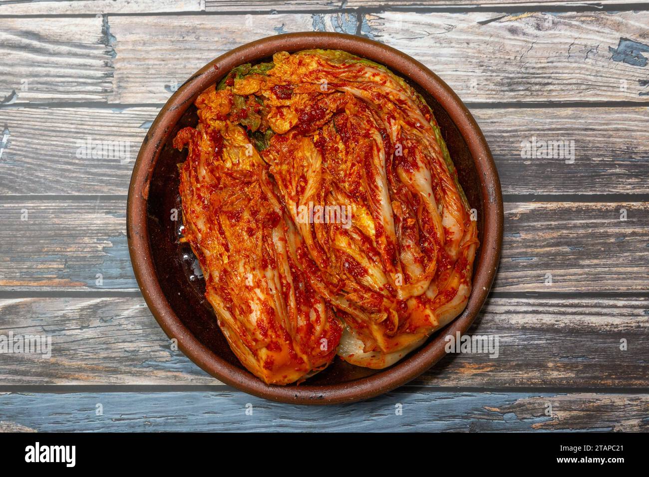 Traditionelles koreanisches Essen Kimchi mit eingelegtem Kohl Stockfoto