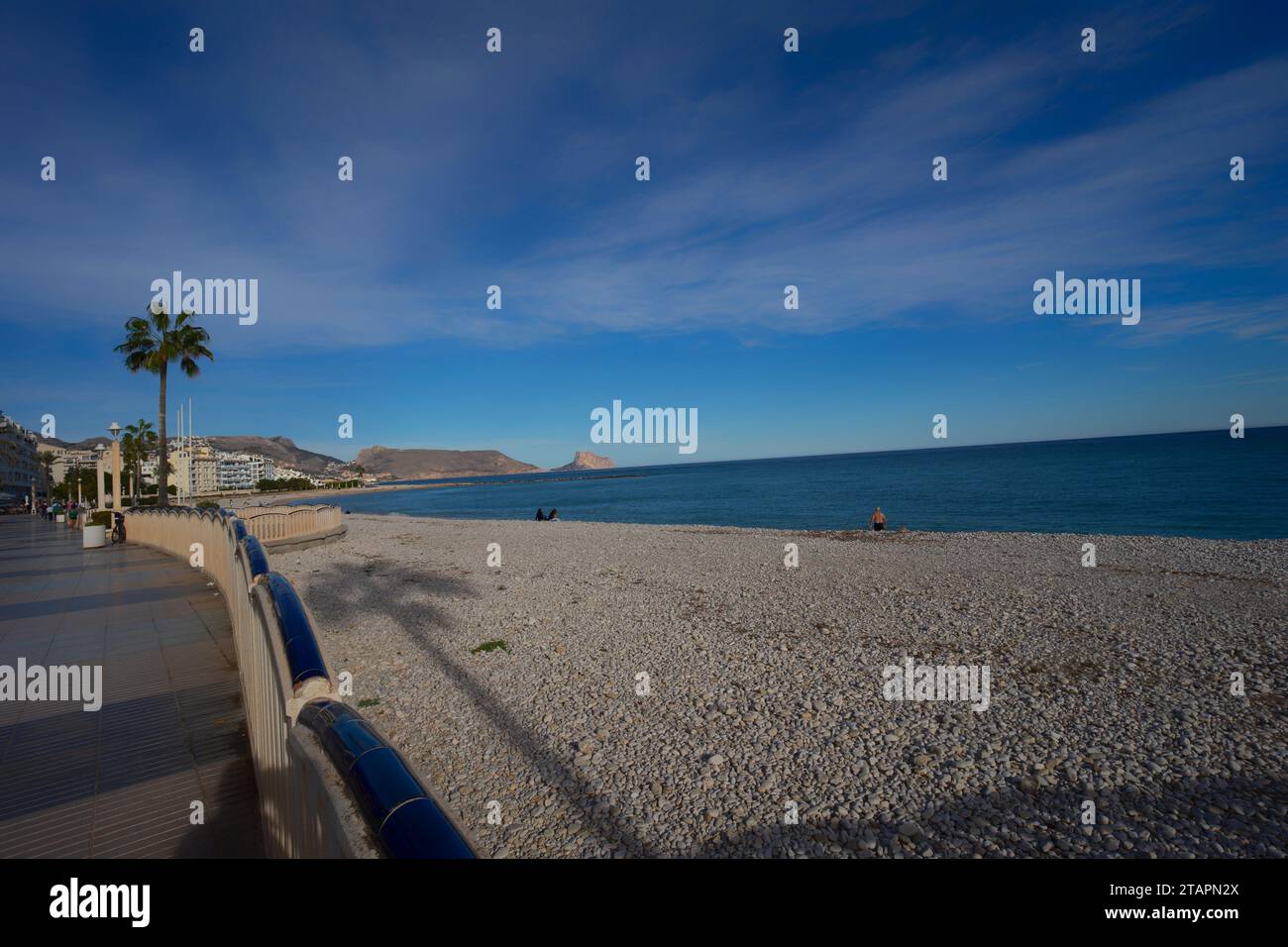 Blick auf das Dorf Altea, Valencia, Spanien Stockfoto