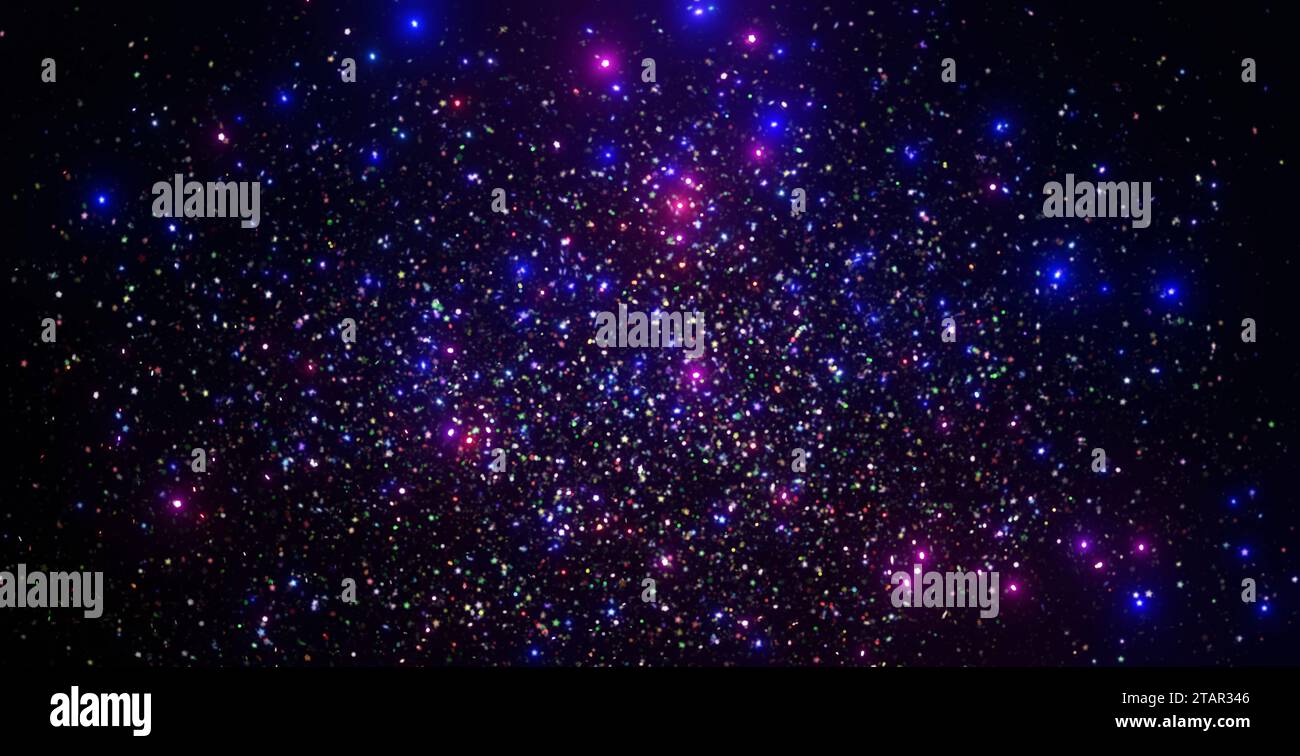 Galaxy Universe Sternenhintergrund mit vielen leuchtenden kosmischen Sternenpartikeln. Stockfoto