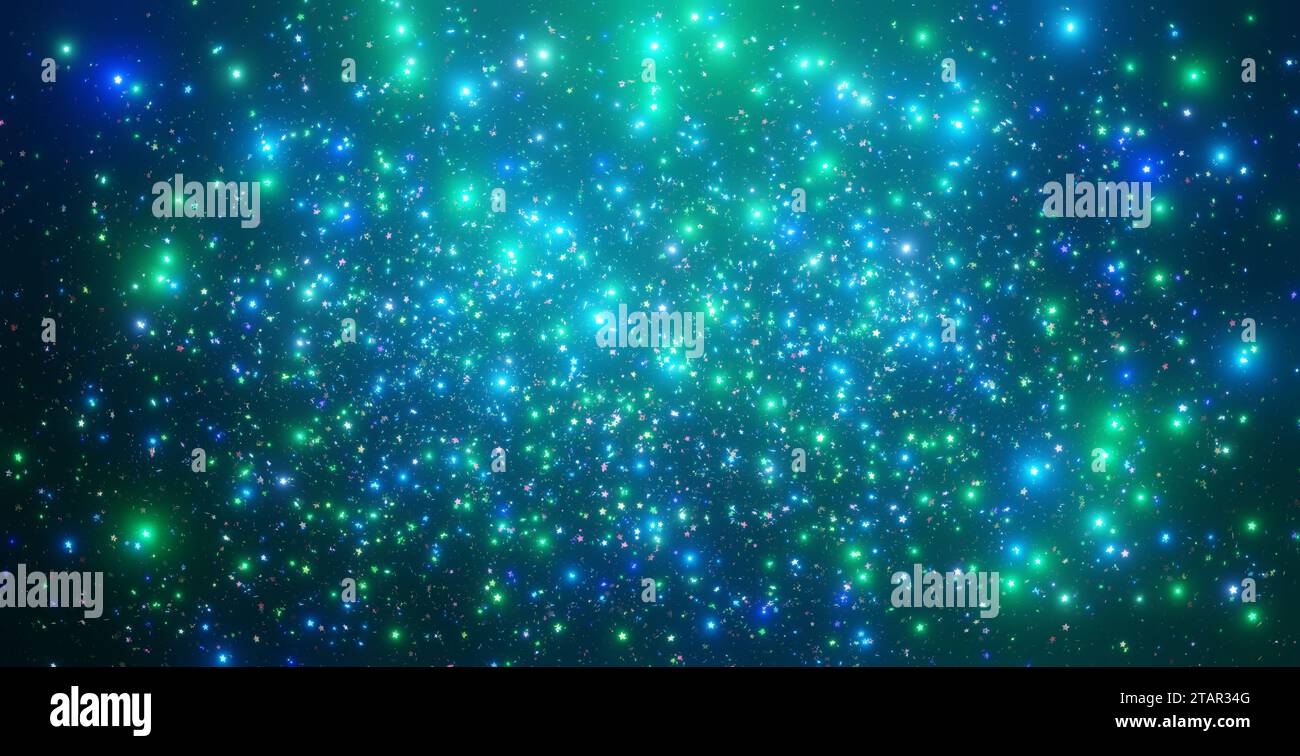 Galaxy Universe Sternenhintergrund mit vielen leuchtenden kosmischen Sternenpartikeln. Stockfoto