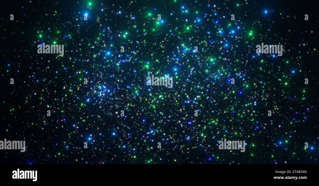 Galaxy Universe Sternenhintergrund mit vielen leuchtenden kosmischen Sternenpartikeln. Stockfoto