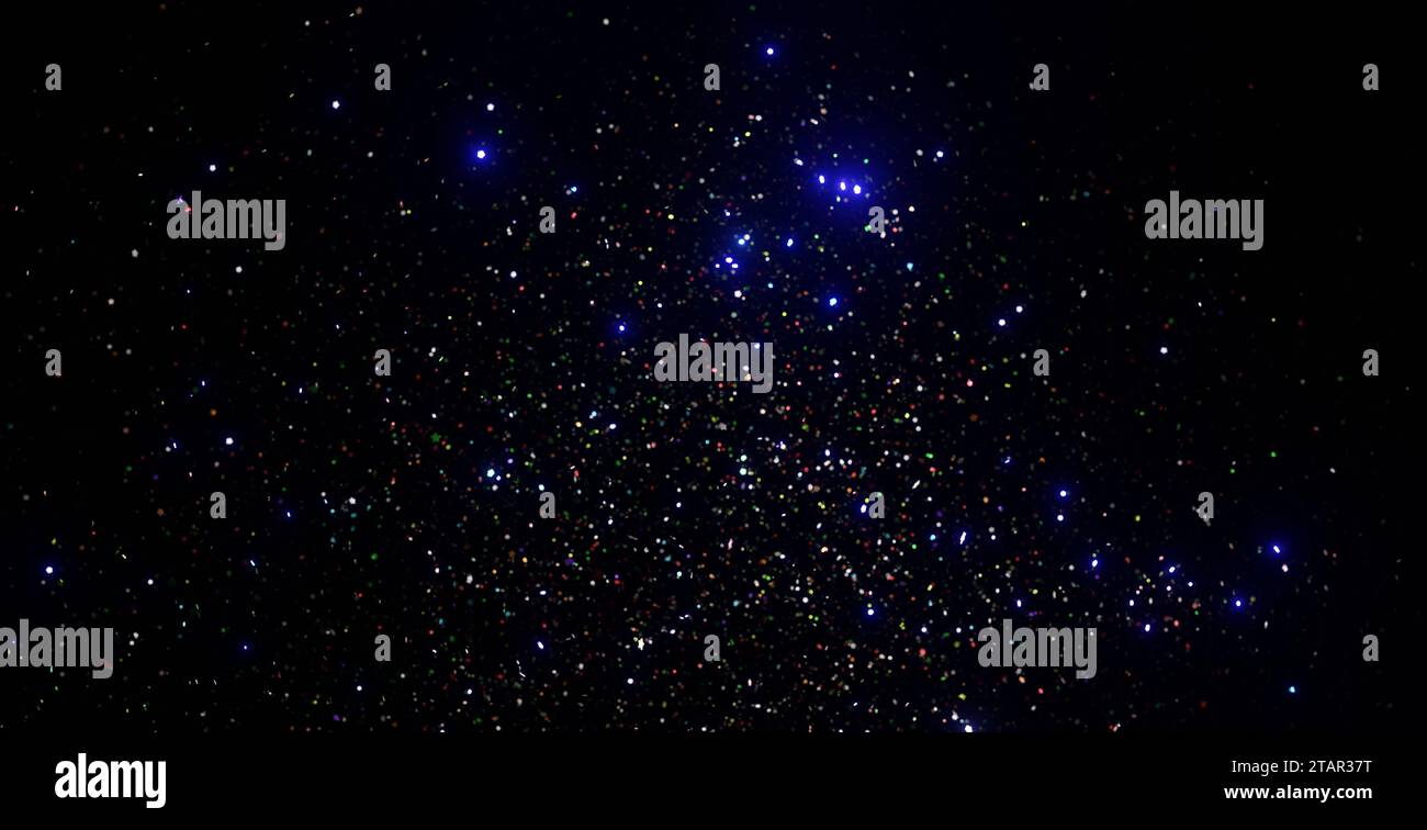 Galaxy Universe Sternenhintergrund mit vielen leuchtenden kosmischen Sternenpartikeln. Stockfoto