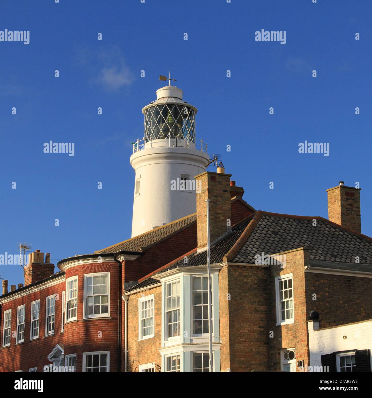 Die Cottages der Küstenwache in Dunwich, Suffolk Stockfoto