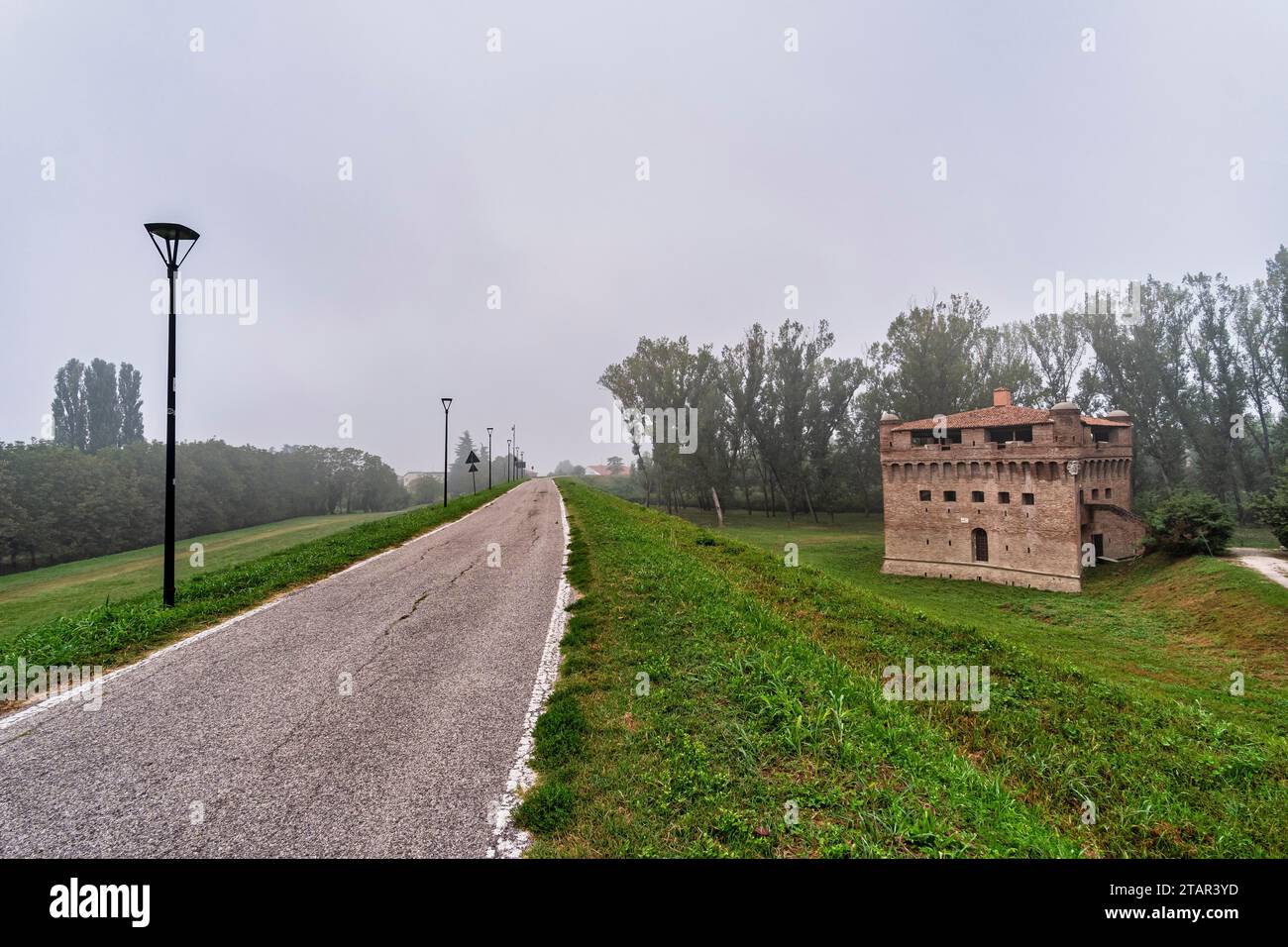 Schloss Rocca Possente bei Bondeno, Emilia-Romagna, Italien Stockfoto