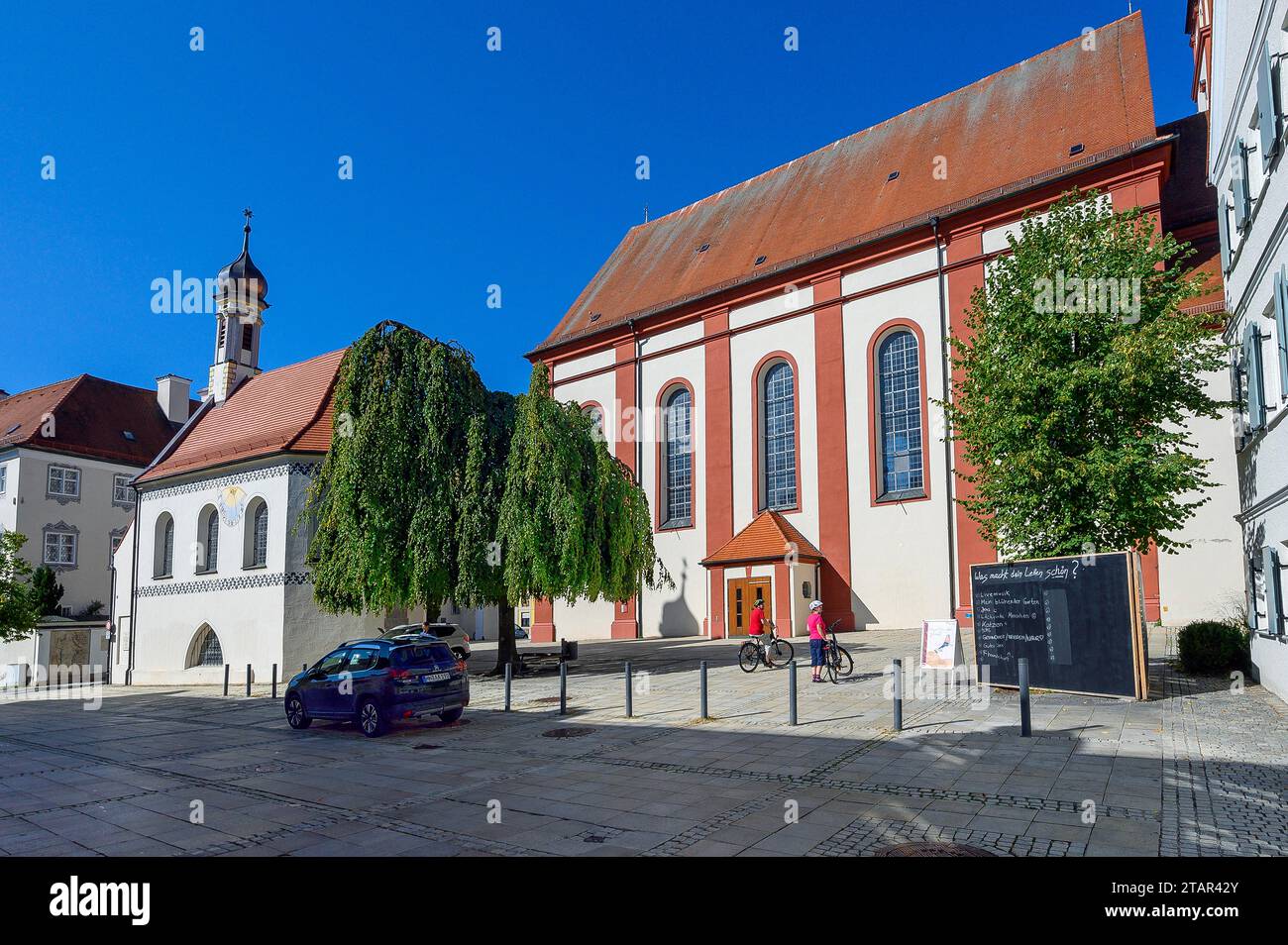 Krypta Kapelle St.. Michael und Rechte Kirche St. Stephan, Minelheim, Bayern, Deutschland Stockfoto