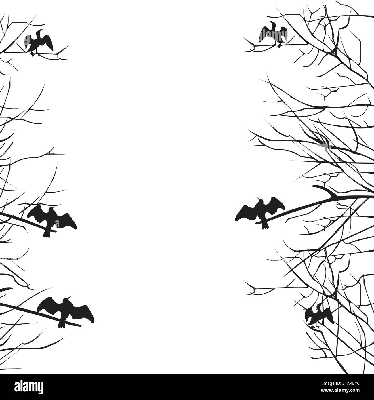Kormoran in der silhouette Stock-Vektorgrafiken kaufen - Alamy
