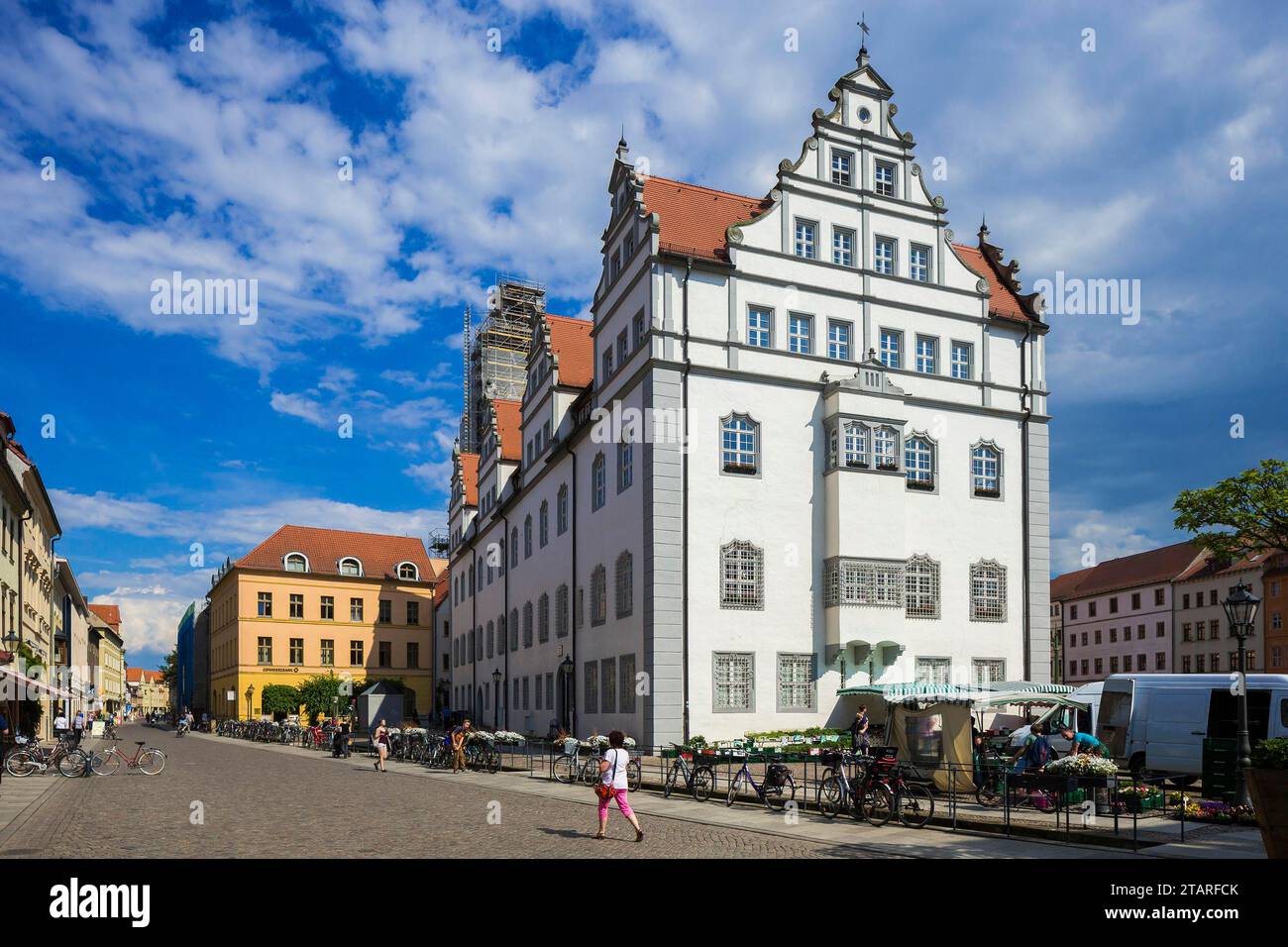 Altes Rathaus Wittenberg Stockfoto