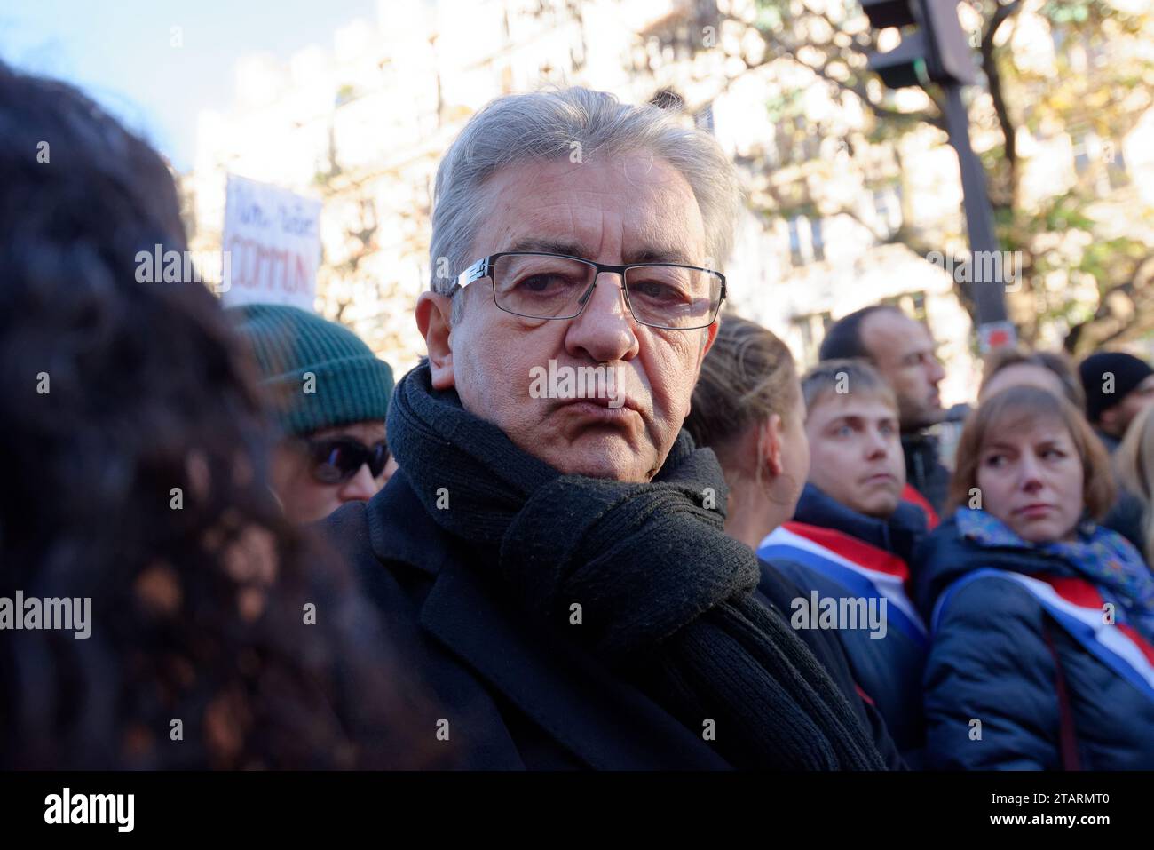 Jean Luc Mélenchon marche pour la paix,la Justice et un cessez le feu ...