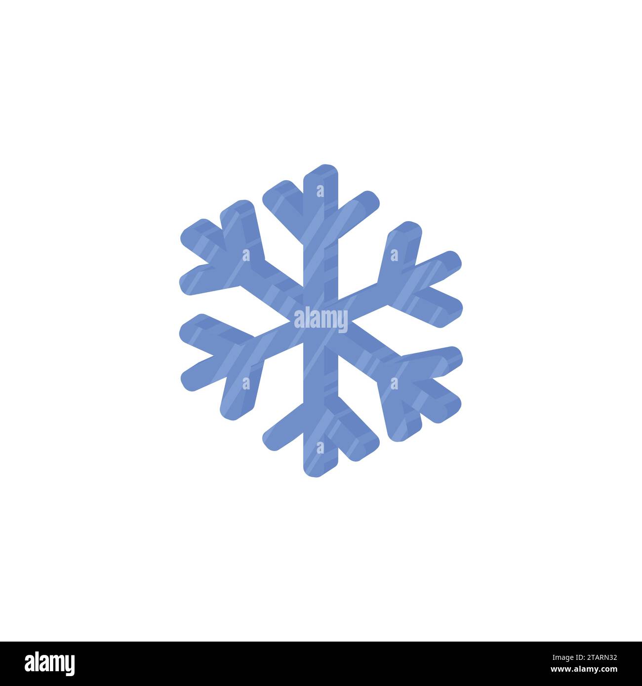 Eis Schneeflocken Vektor-Illustration isoliert auf weißem Hintergrund. Stock Vektor