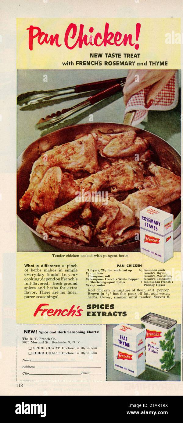 Vintage 'Good Housekeeping' Magazine, Januar 1953 Ausgabe Anzeige, USA Stockfoto