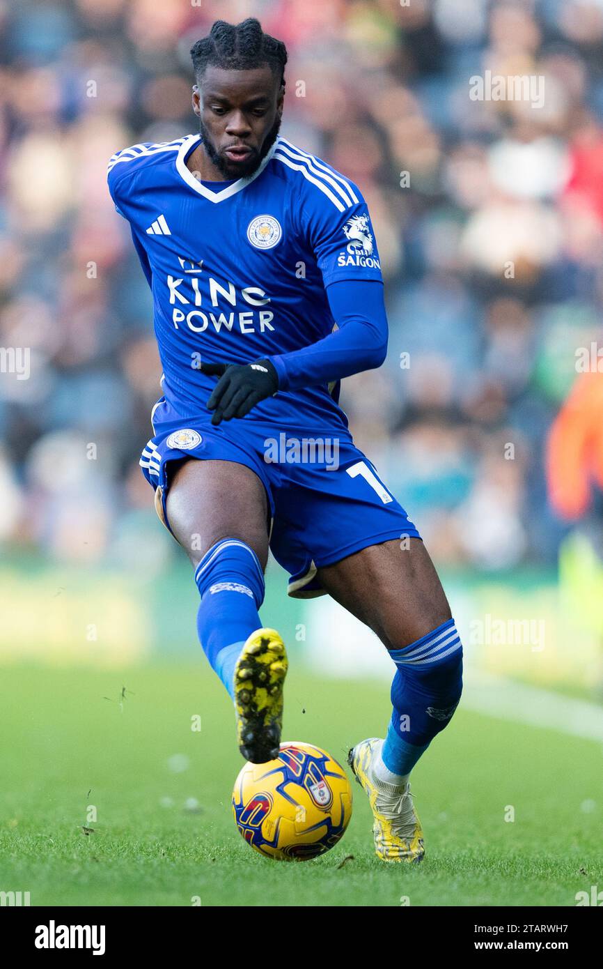 Stephy Mavididi aus Leicester während des Sky Bet Championship-Spiels zwischen West Bromwich Albion und Leicester City bei den Hawthorns, West Bromwich am Samstag, den 2. Dezember 2023. (Foto: Gustavo Pantano | MI News) Credit: MI News & Sport /Alamy Live News Stockfoto