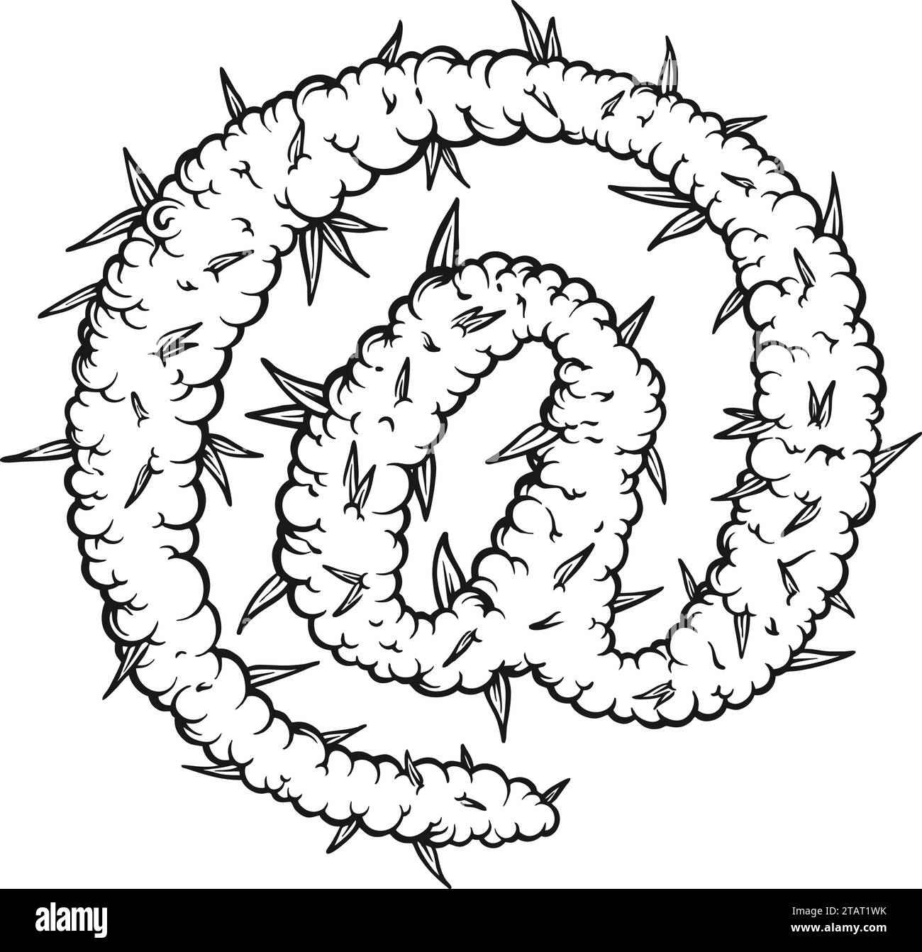 Natur umarmen bei Zeichen Symbol Cannabis elegante Silhouette Vektor Illustrationen für Ihre Arbeit Logo, Merchandise T-Shirt, Aufkleber und Label Designs, po Stock Vektor