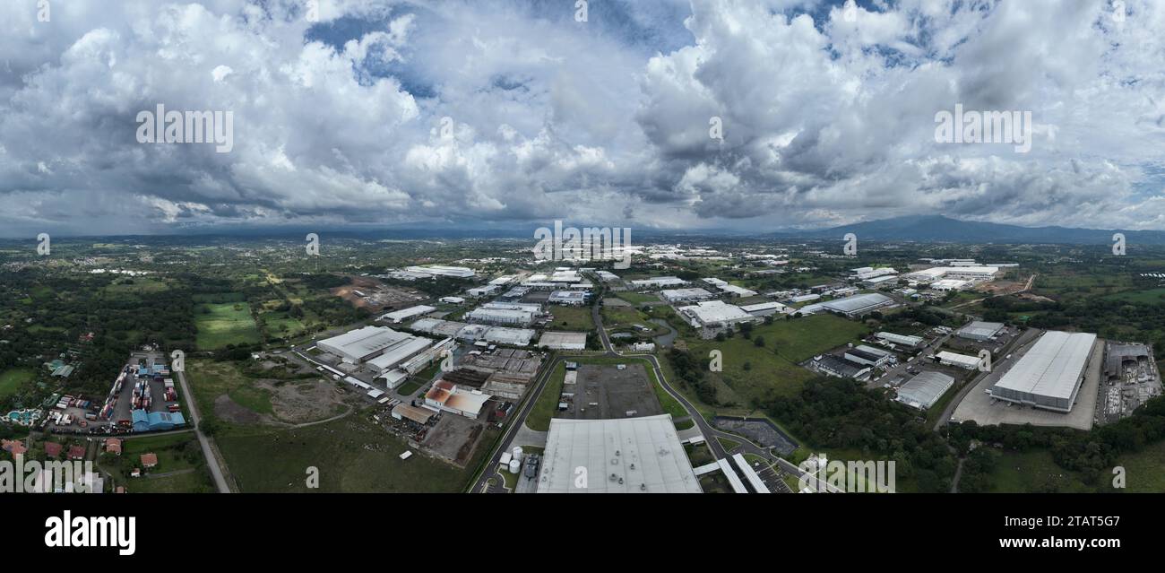 Luftaufnahme der Coyol-Freihandelszone in Costa Rica Stockfoto