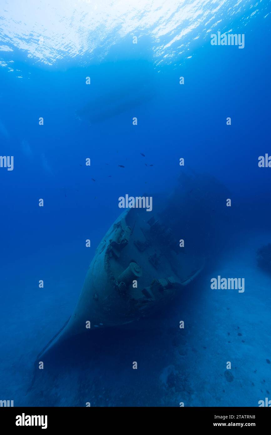 USS Kittiwake in Grand Cayman in der Karibik. Stockfoto
