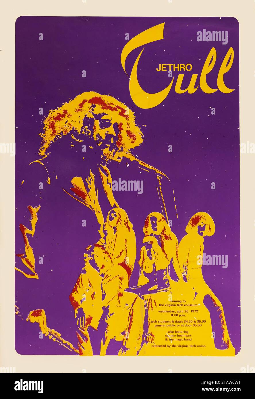 Jethro Tull & Captain Beefheart & The Magic Band - Virginia Tech Coliseum 1972 Stockfoto