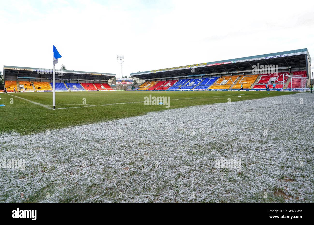 Vor dem Cinch-Premiership-Spiel im McDiarmid Park, Perth. Bilddatum: Sonntag, 3. Dezember 2023. Stockfoto