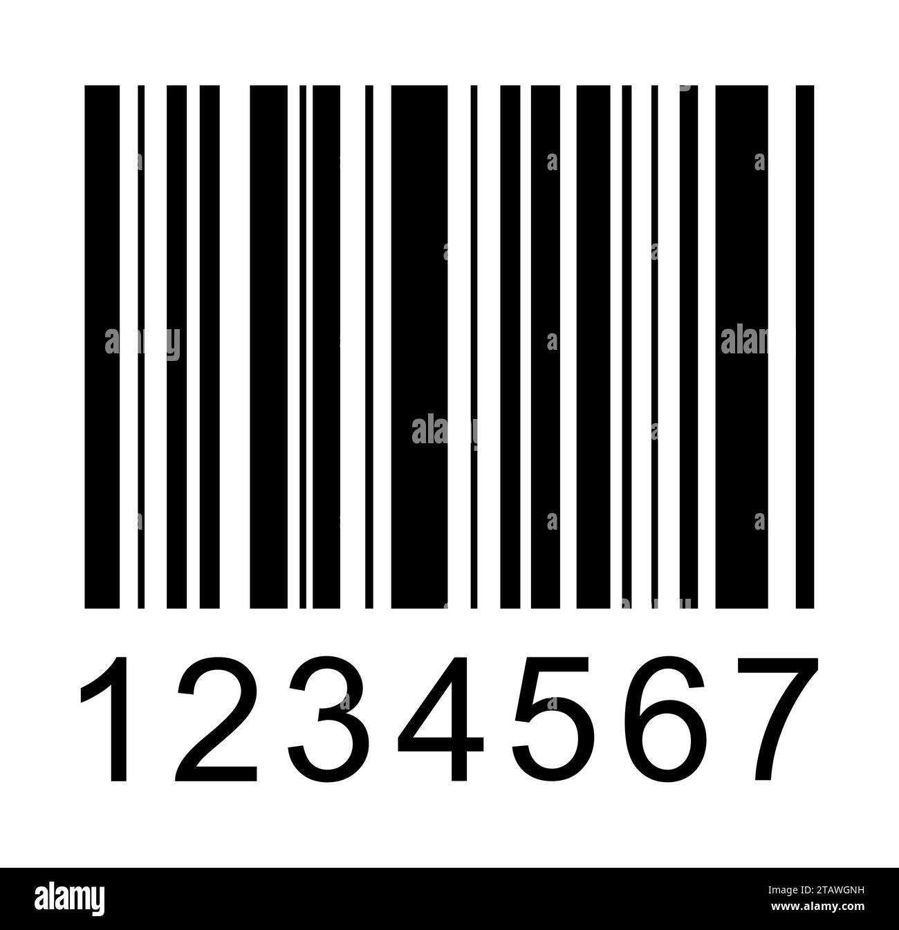 Barcode-Vektorsymbol. Barcode für flaches Web-Design. Isolierte Darstellung. Stock Vektor