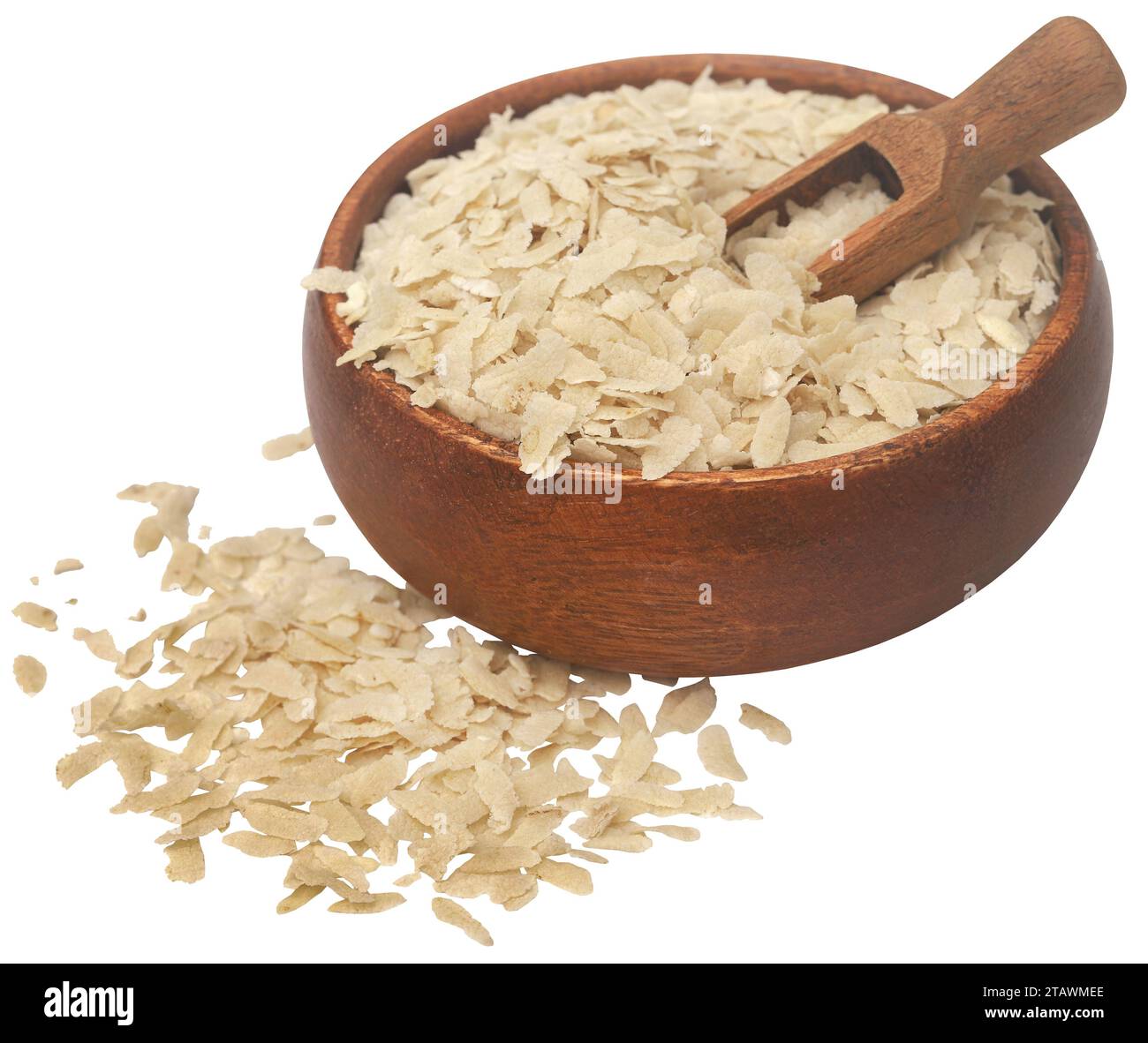Abgeflachte Reis in Südostasien Stockfoto