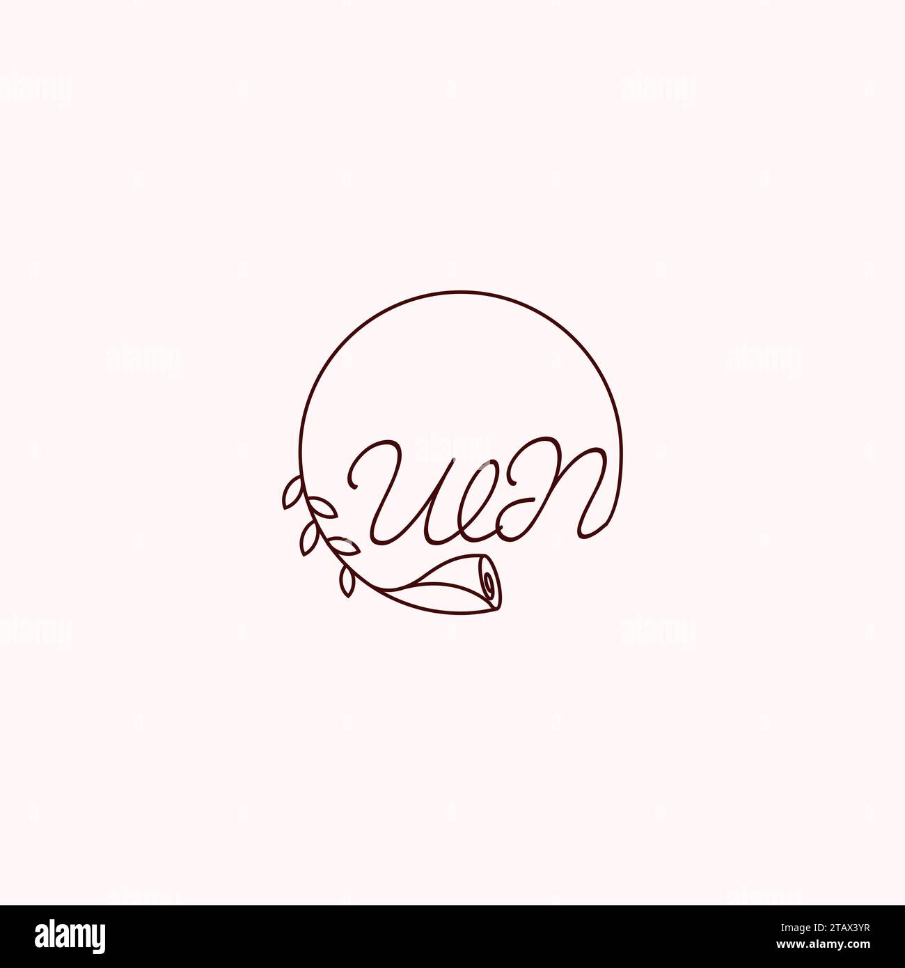 WN Initial-Logobuchstaben in hochwertigem, professionellem Design, das auf allen Druckmedien gut gedruckt werden kann Stock Vektor