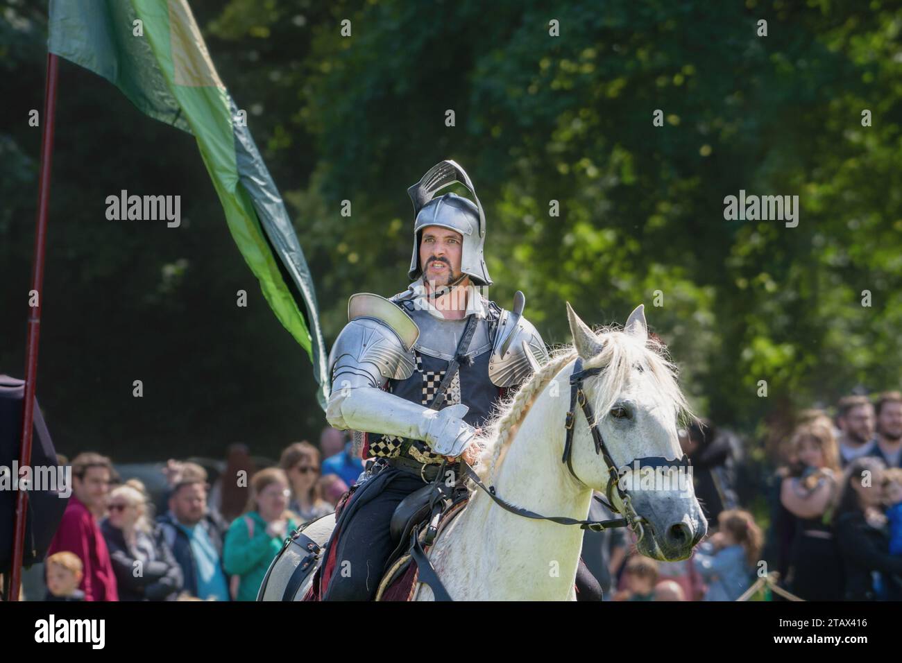 Turnierspiel, Linlithgow Palace, Schottland, Stockfoto