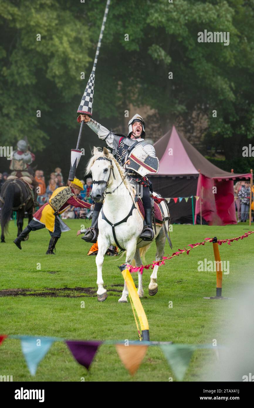 Turnierspiel, Linlithgow Palace, Schottland, Stockfoto
