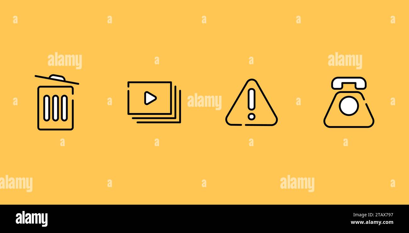 Symbolsatz Für Web Design Und Mobile Anwendungen. Stock Vektor