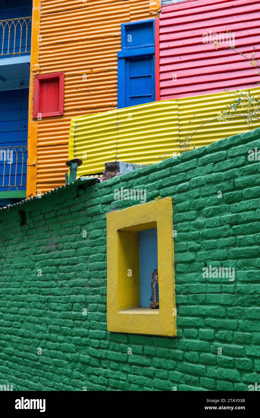 Argentinien, Buenos Aires. La Boca, Tango Street. Stockfoto