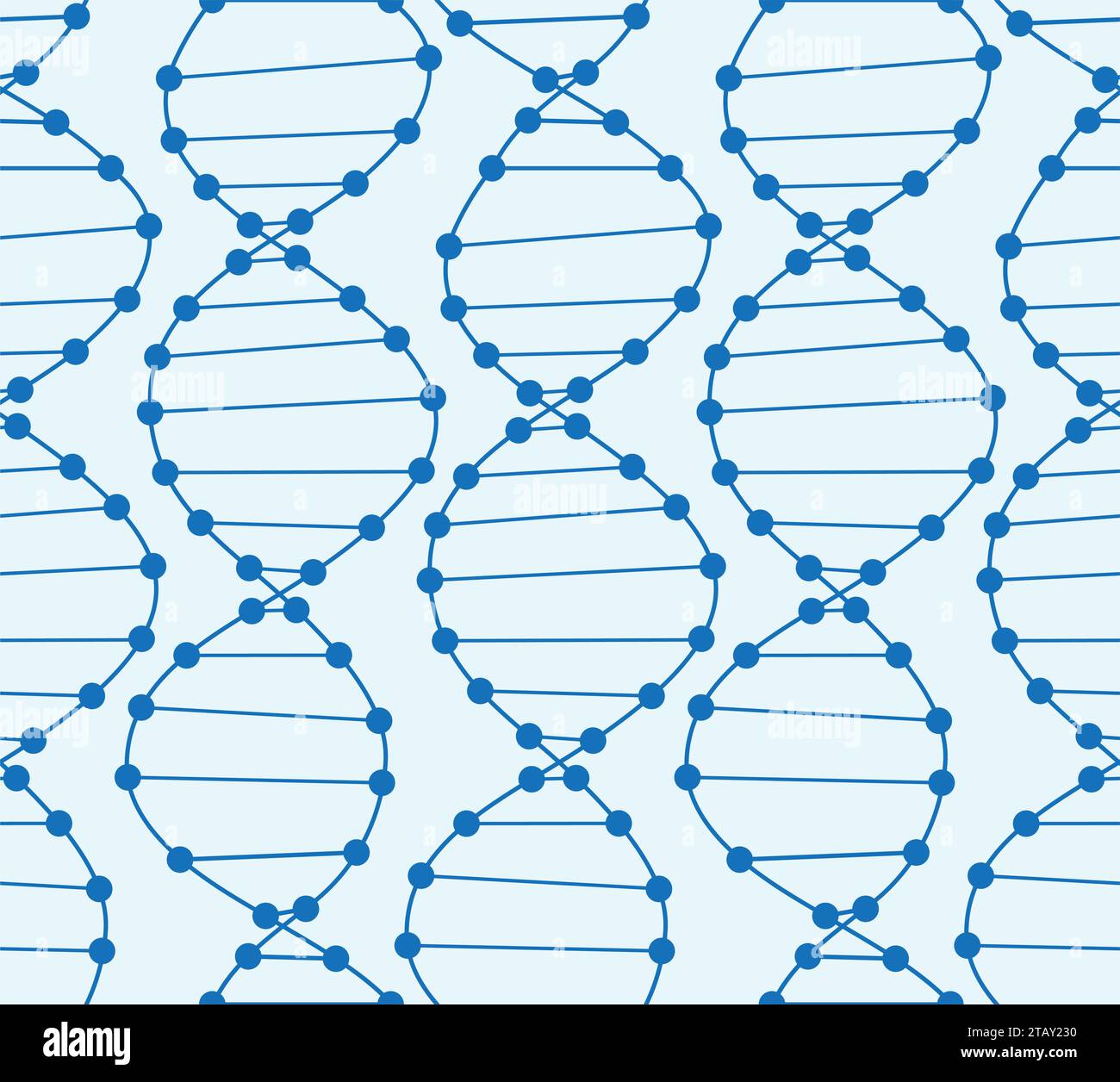 Nahtloses DNA-Muster. Blauer DNA-Hintergrund. Vektorabbildung Stock Vektor