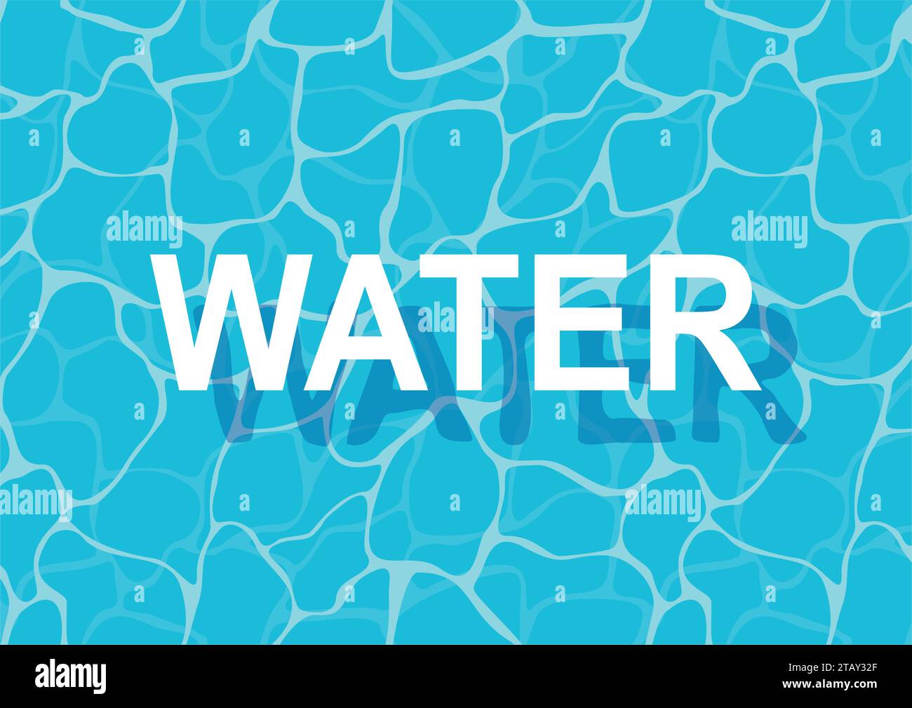 Türkisfarbener, welliger Hintergrund mit Wasserstruktur. Strahlend blauer Wasserwelligkeit Pool abstrakter Vektor Stock Vektor