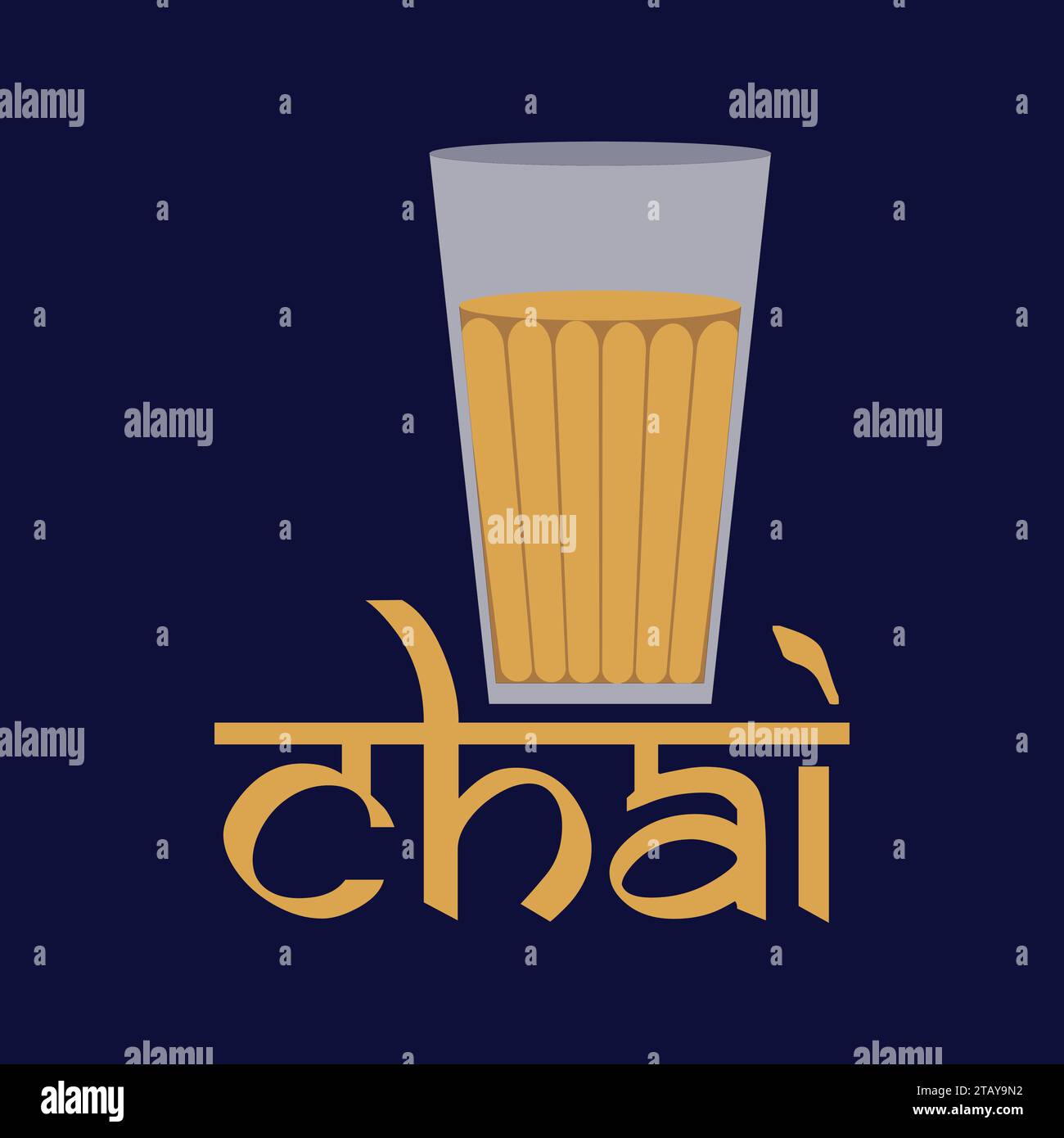 Chai-Tee-Vektor-Illustration Stock Vektor