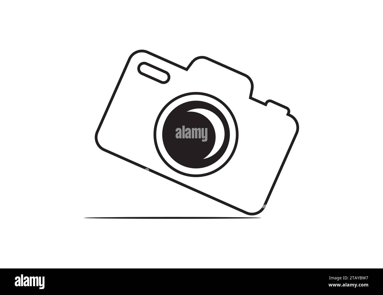 Fotokamera-Symbol auf weißem Hintergrund Stock Vektor