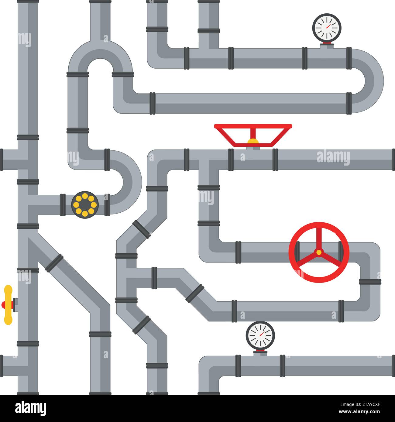 Nahtloses Muster für Rohrsysteme. Vektorabbildung Stock Vektor