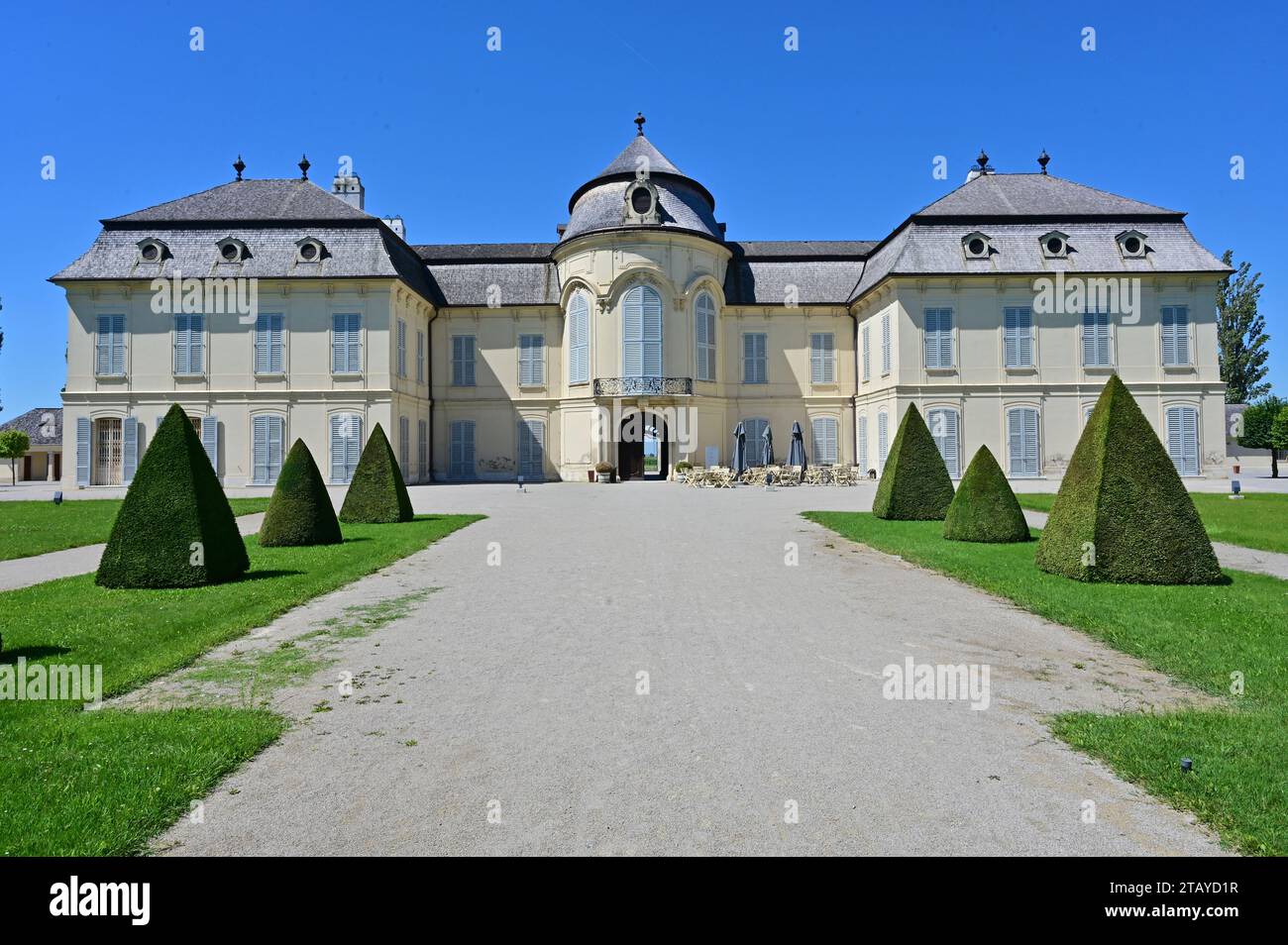 Schloss Niederweiden in Engelhartstetten in Marchfeld in Niederösterreich Stockfoto