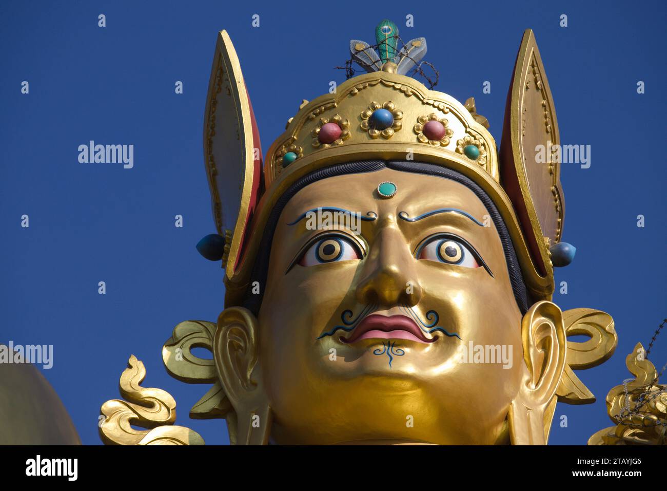 Nepal, Kathmandu Valley, Swayambhu, Guru Rinpoche, Padmasambhava, Buddha-Statue, Stockfoto