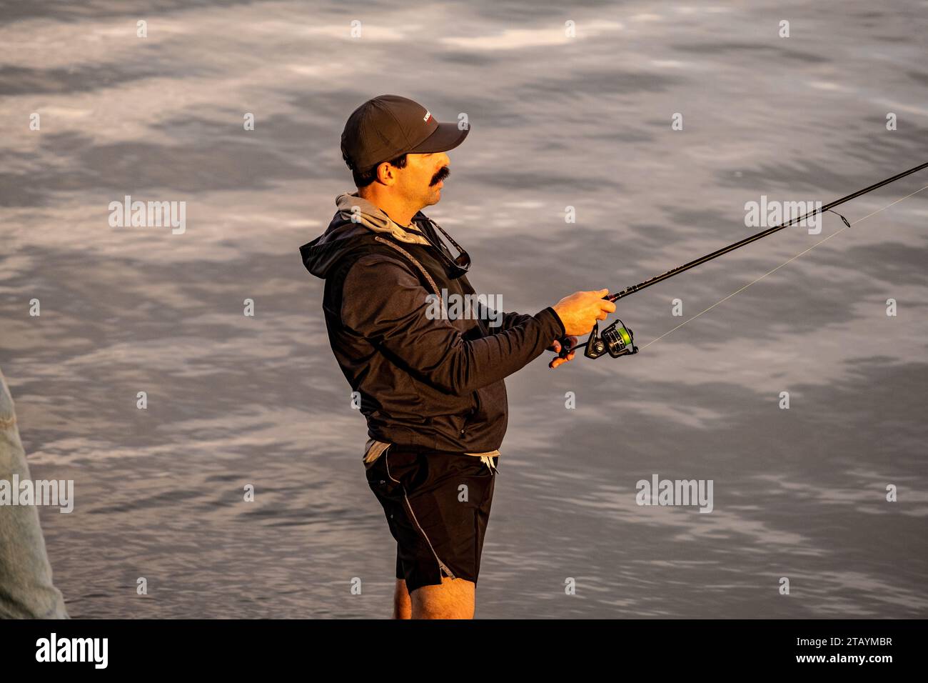 Fishing Mission Bay Stockfoto