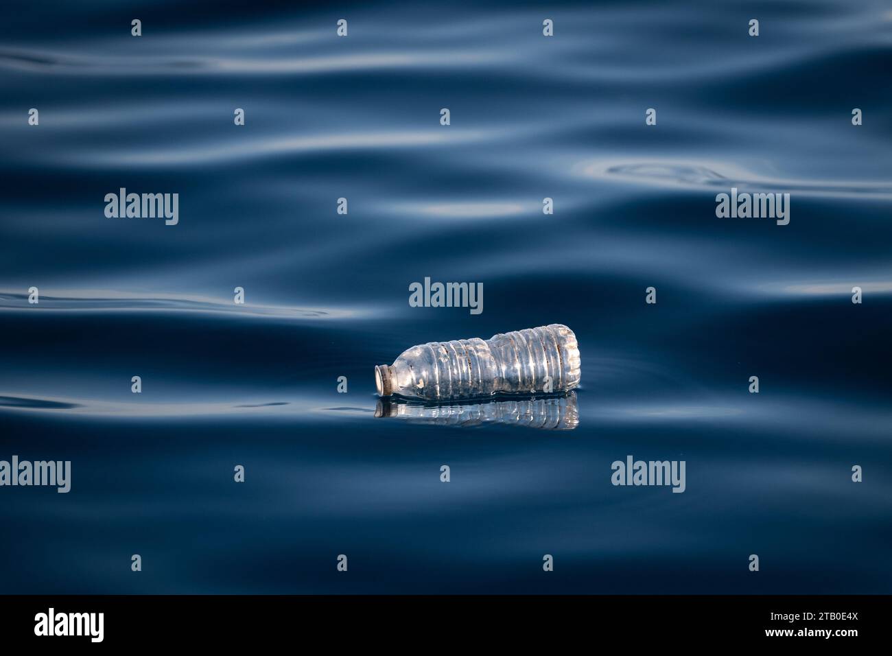 Plastikflaschen in der Lagune von Mayotte Stockfoto