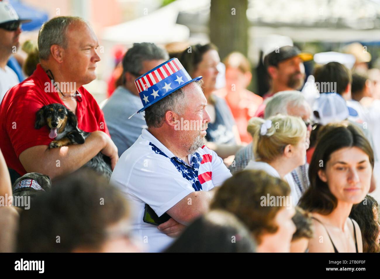 Bristol, Rhode Island, USA, Parade zum 4. Juli, New England USA. Stockfoto