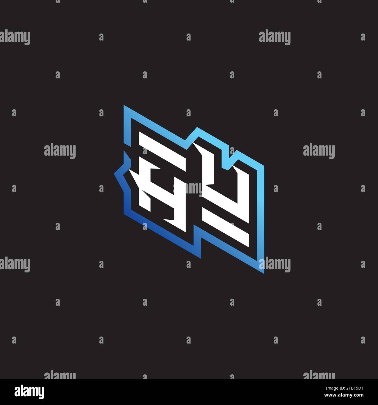 HU anfängliches Gaming-Team, youtube, Twitch und Clipart Stock Illustration Logo Stock Vektor