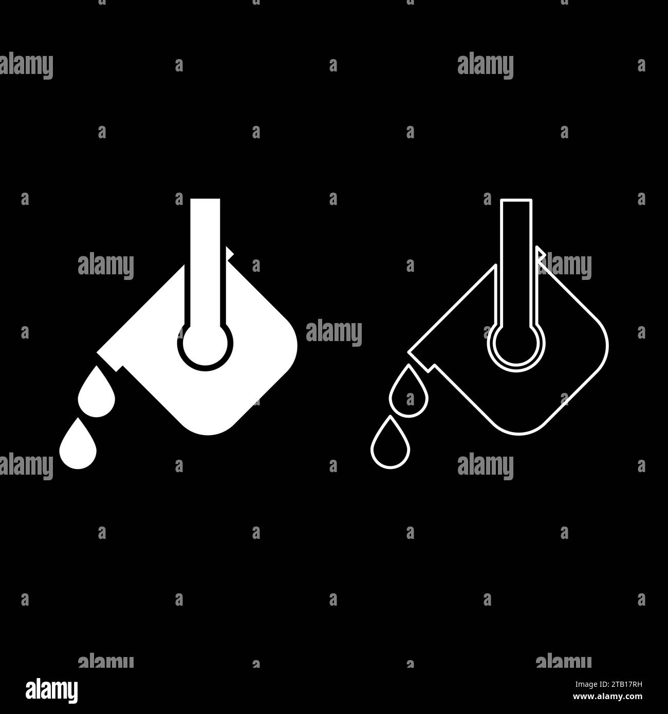 Tiegel geschmolzenes Metall gegossen von Pfanne schmelzendes Eisen metallurgische Gießerei Industriekonzept Metallguss Prozess Set Symbol weißer Farbvektor Stock Vektor