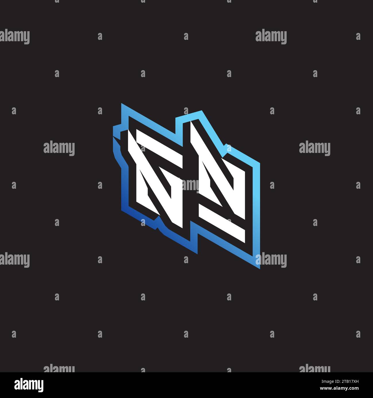 NN anfängliches Gaming-Team, youtube, Twitch und Clipart Stock Illustration Logo Stock Vektor