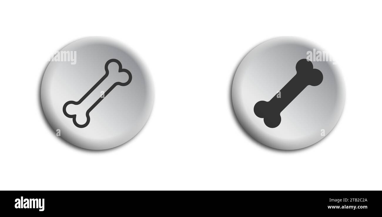 Symbole für Knochen festgelegt. Vektorabbildung Stock Vektor