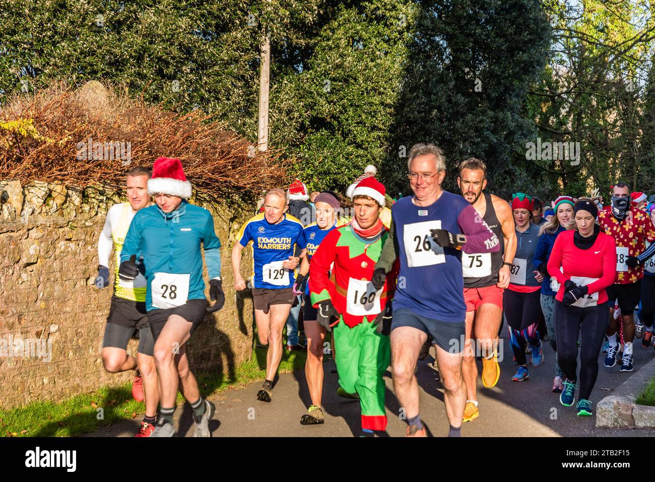 Der Otterton Rentier Fun Run: Stockfoto