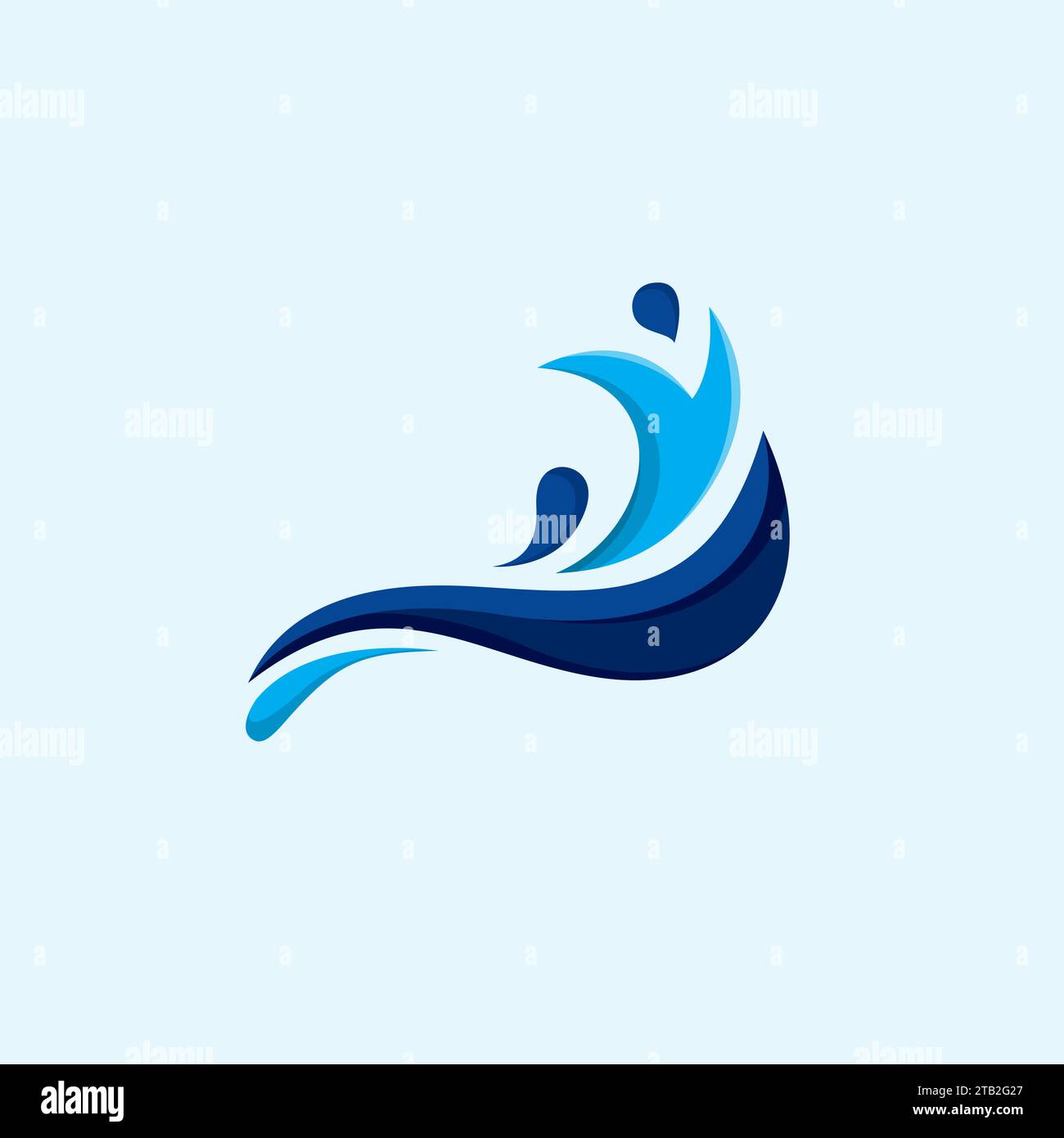 Growth Water Logo-Design. Abstraktes Wasserlogo Stock Vektor