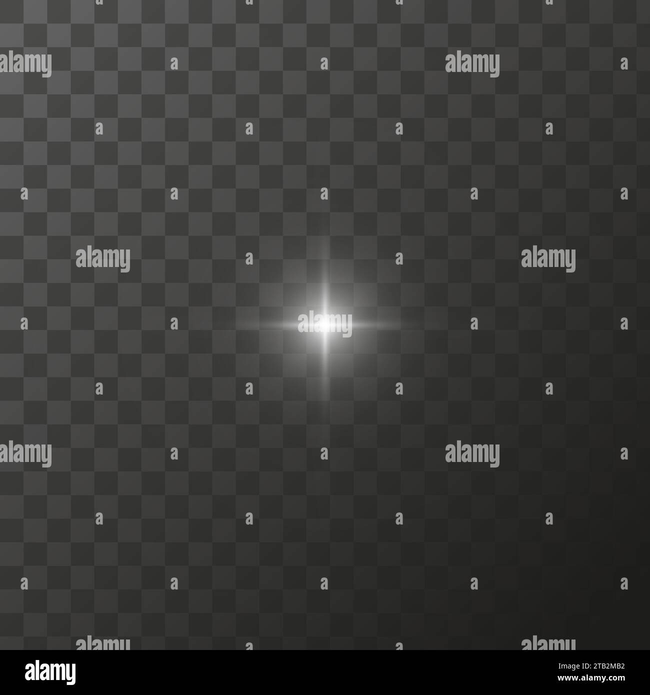 Helle Sterne, Blendlichteffekte, glänzende Leuchtelemente auf transparentem Hintergrund. Vektor isoliert Spezialeffekte Stock Vektor