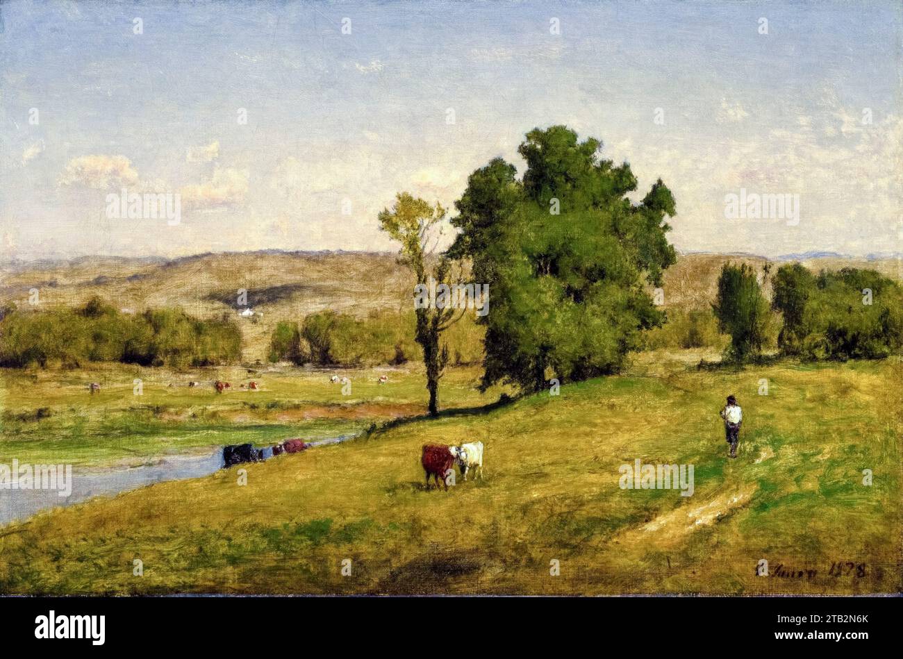 George Inness, Landschaft, Ölgemälde auf Leinwand, 1878 Stockfoto